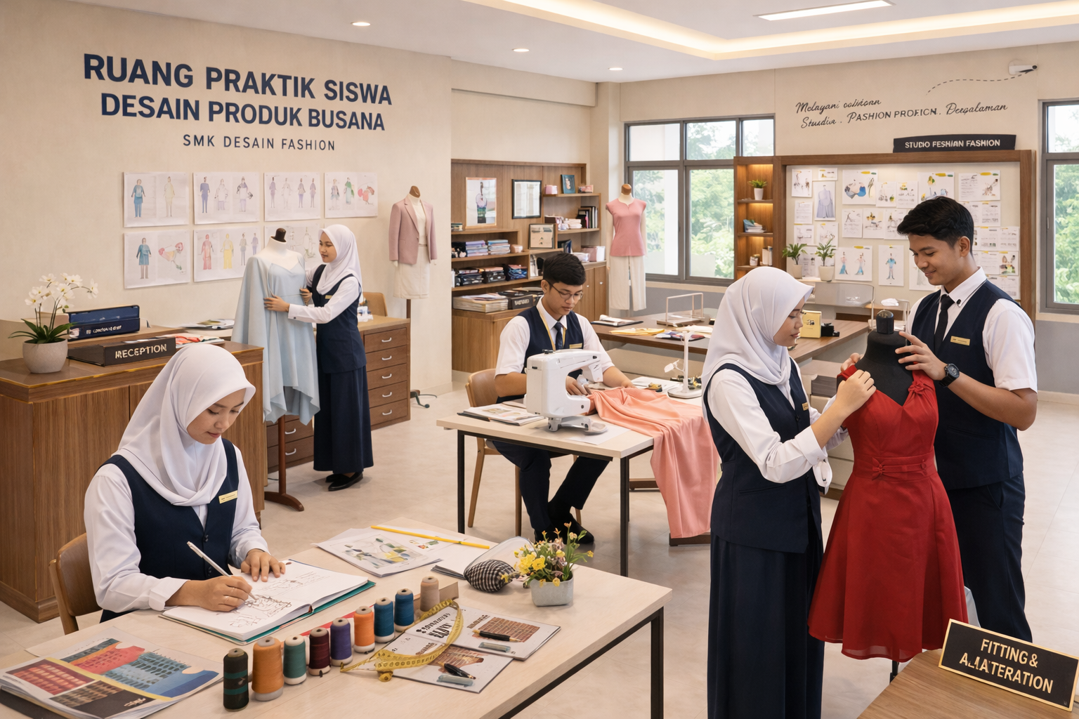 Ruang Praktik Siswa Desain Produk Busana