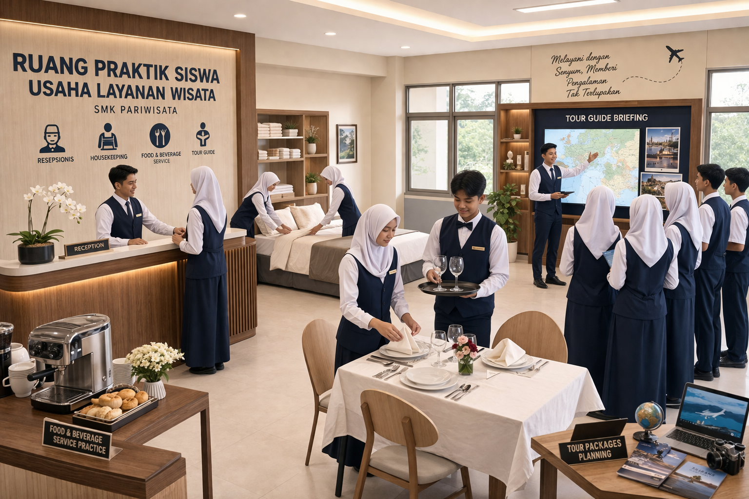 Ruang praktik siswa usaha layanan wisata